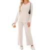 Women's Casual Fashion Comfortable Top And Pants Homewear Pajama Set