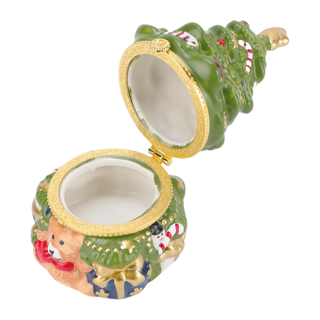 Julgrans Smyckeskrin Keramiskt Prydnadsskrinet Skattkista Godisask Organizer Innovativ Pynt Hemrum Skrivbordsdekor