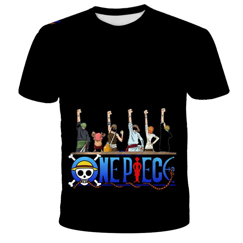 Anime One Piece Boy T-shirt Cosplay Luffy Men Cartoon Short-sleeved Cool Top Boy Loose Mens Clothing Casual T-shirt