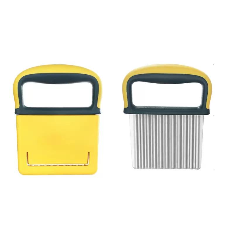 

Wavy Cutter Stainless Steel Potato Carrot Slicer Vegetable Multi-purpose Salad Vegetable Wavy Shredder French Fry Slicer жёлтый