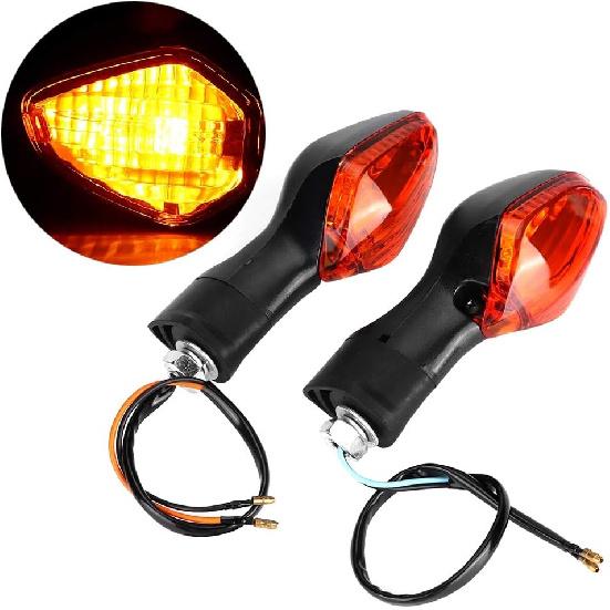 Turn Indicator Lamp, 1 Pair Turn Indicator Lamp Fit for CRF250L Motorcycle Modified Accessories (Black and Yellow)