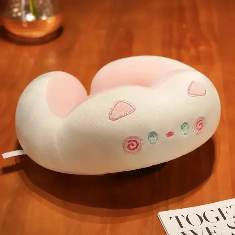 1 шт Серия Обнимающийся Кот U-образная Подушка для Шеи Кристальный Бархат Офисная Студенческая Подушка для Отдыха Мультяшный Рисунок Подушка для Шеи из Полипропиленового Хлопка 30X30cm белый 3290₽