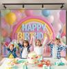 3D Balloons Rainbow Happy Birthday Photography Backdrop Colorful Girl Boy Birthday Party Baby Shower Decor Photozone Background