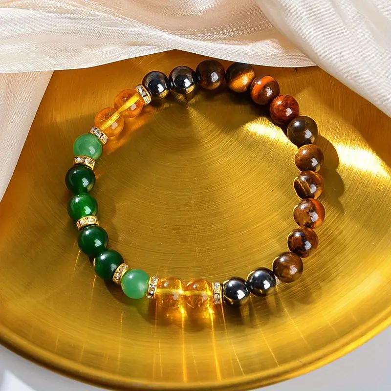 Bracelet Tiger's Eye Green Donglin Citrine Green Crystal Fashion Bracelet