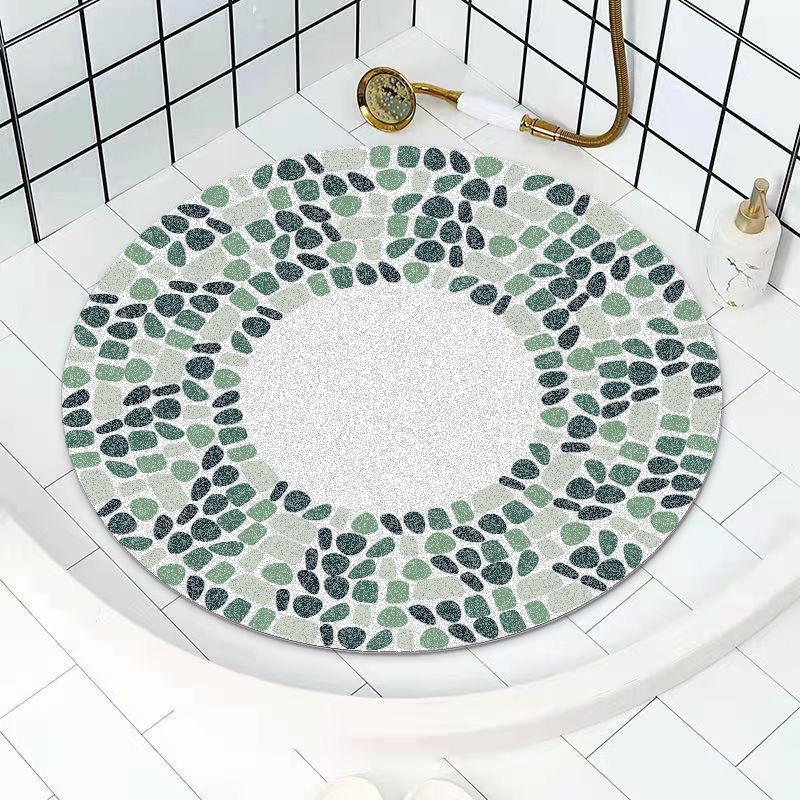 

Круглый нескользящий коврик для ванной комнаты Душевая комната Ванная комната Полая сетка Дренаж Специальный противоскользящий коврик 60*60