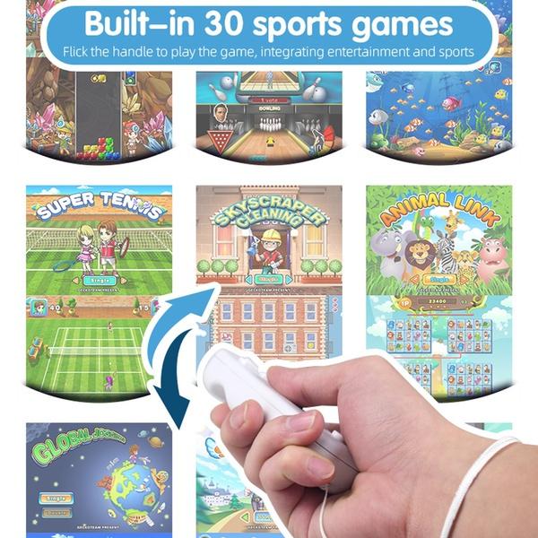 

Y2 Fit 4K игровая консоль Stick ретро соматосенсорная консоль встроенная в NES Games 2.4G беспроводная игровая консоль загружаемая 400 & 30 games белый