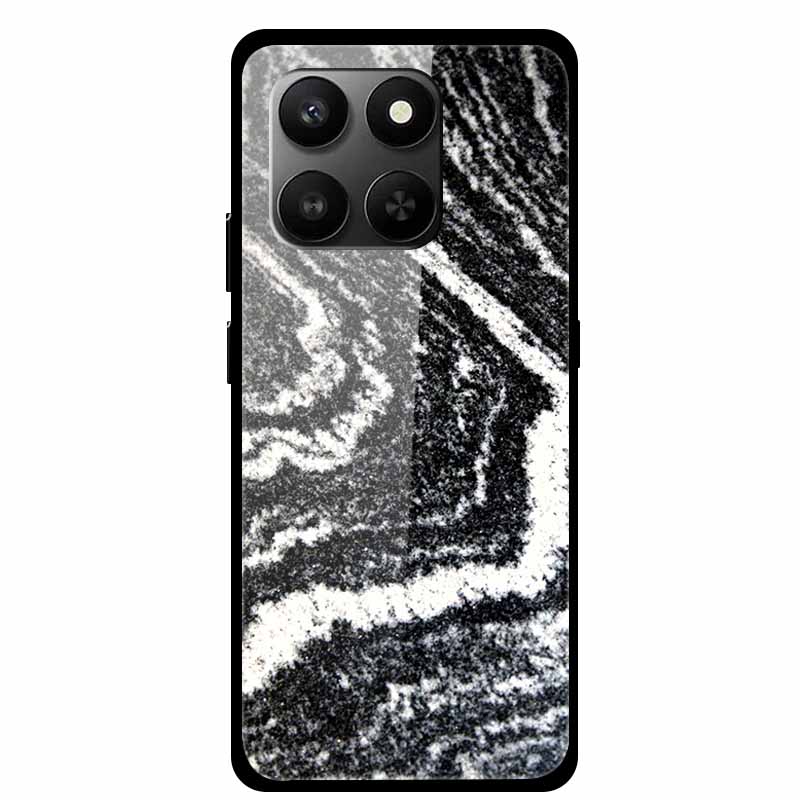 Glass Back Cover For Honor 200 Pro 5G Case Marble Hard Tempered Glass Case For Honor play 10T 400 Smart 5G Case 6.77" Shell Para