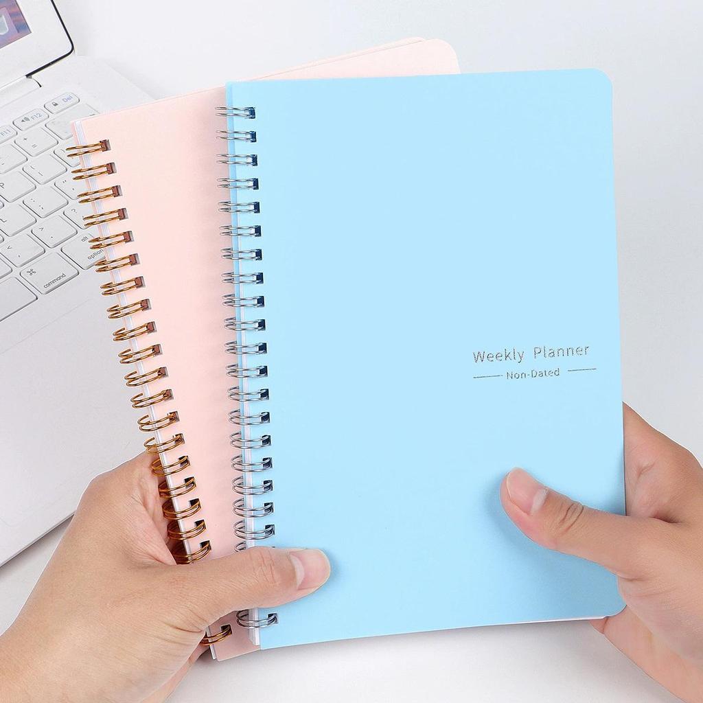 A5 English Weekly Spiral Schedule Notebook