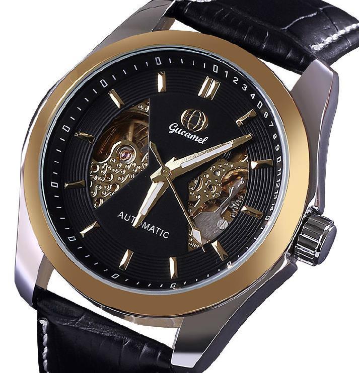 Fashion men's mechanical watch, through-the-bottom hollow automatic mechanical watch men's, men's mechanical watch