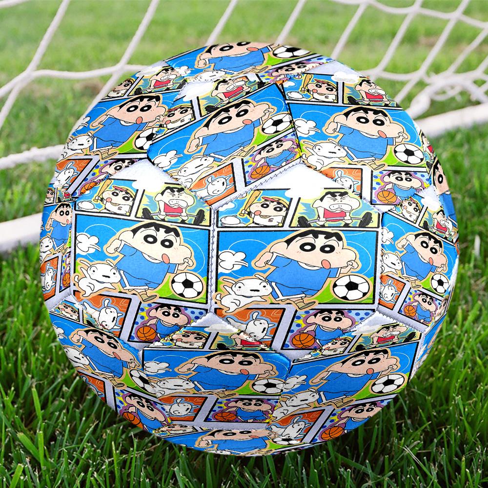 Cartoon Comics Print Size 5 Soccer Ball, Standard Match Football for Sports Game and Team Practice, Ideal Gift for Soccer Fans