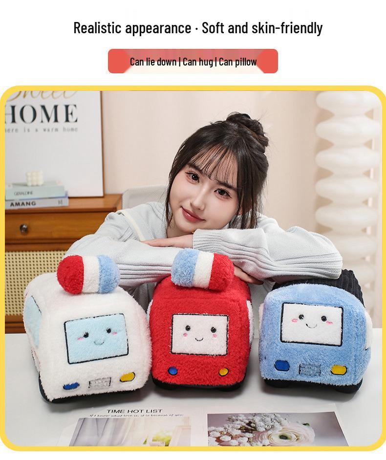 Adorable Car Doll Plush Pillow Toy for Children's Room Decor and Gifts