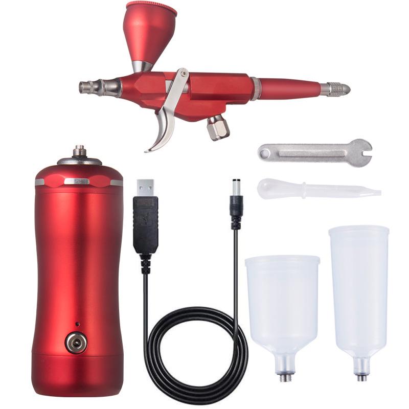 Electric Rechargeable Airbrush for Models, Makeup, Nail Art, Crafts, Hair, Cake, Furniture Repair.