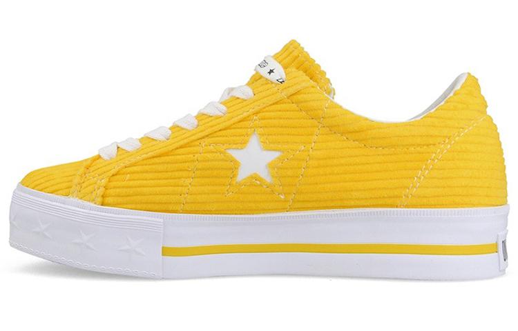 Converse One Star Platform Ox MadeMe Ярко-желтые Женские 561393c 37