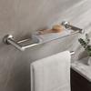 Stainless Double Rod Bathroom Towel Bar and Bath Towel Holder for Shower and Bath
