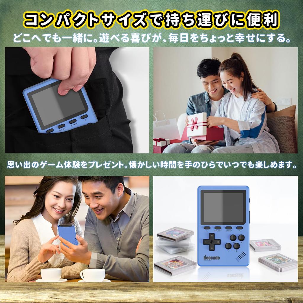 NEOCADE Portable Game Console for GBA - Pocket Retro Game Console, GBA Cartridge Compatible, Piko Licensed Retro Games (40 Built-in), 3.0-inch IPS Scr