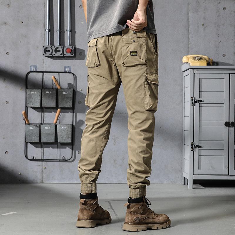 Men's New Functional Style Retro Casual Multi-pocket Leggings Elastic Outdoor Versatile