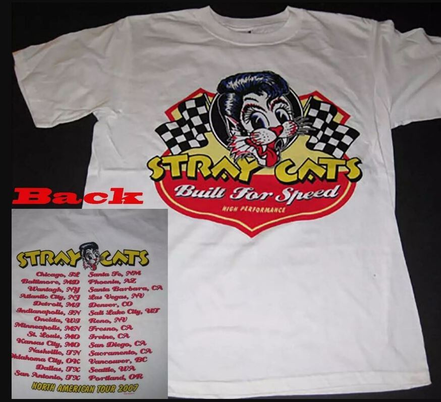 

Stray Cats Built For Speed 2007 Tour Black Size S to 5XL T-Shirt Unisex T-Shirt XL