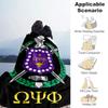 1pc Blanket Omega Psi Phi Print Design, Lightweight Blanket for Sofa, Bed- Soft &Warm, Gift for All Seasons like Christmas, Halloween