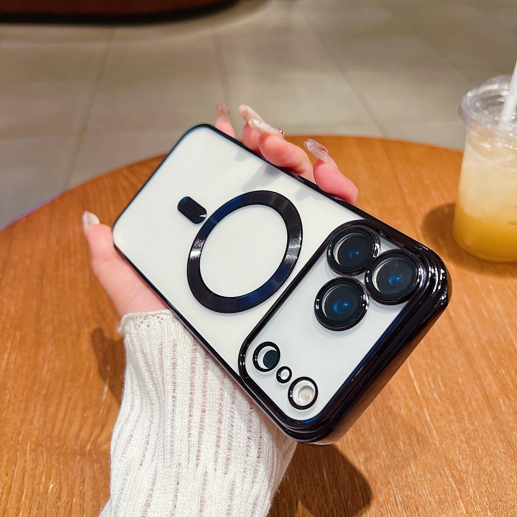 Luxury Plating Soft For Magsafe Magnetic Case for iPhone 17 Air 16 15 14 Plus 13 12 Mini 11 Pro Max Clear Full Protection Cover