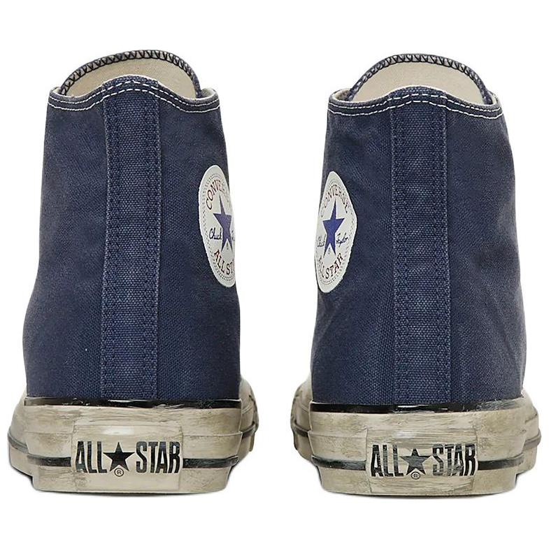 Converse All Star Aged Hi Comfortable Versatile High Top Canvas Shoes Unisex Sneakers Navy-Blue 31314080