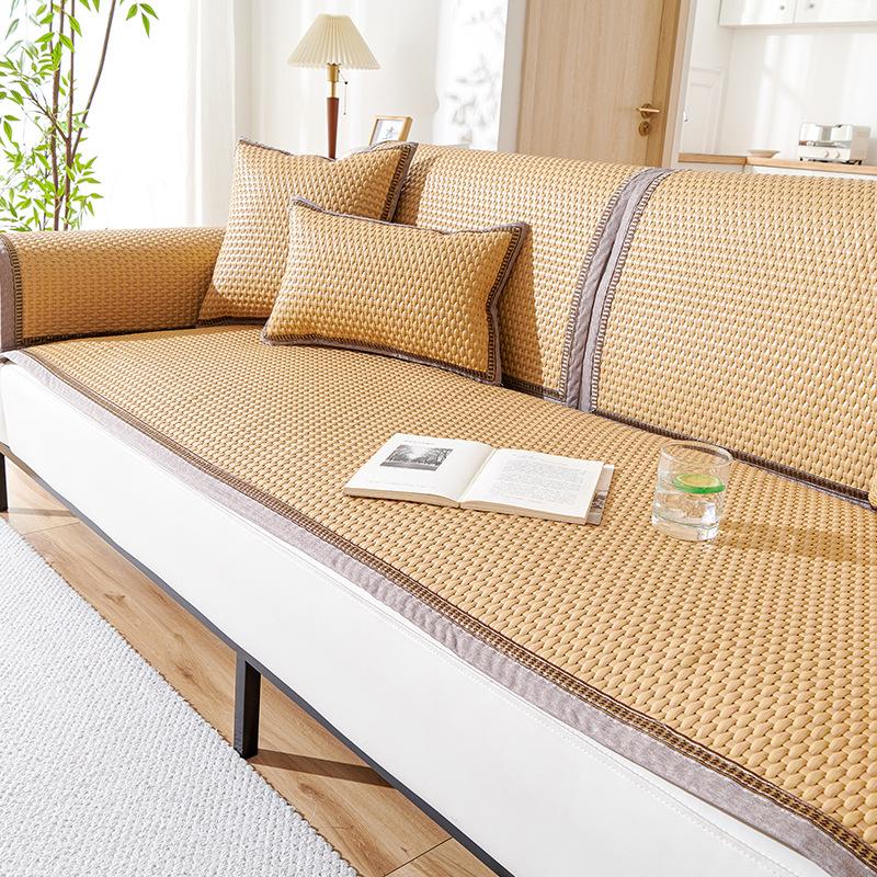 High-Grade Pe Rattan Sofa Mat  New Summer And Summer Seat Cushion Non-Slip Cover Cloth Towel Hair