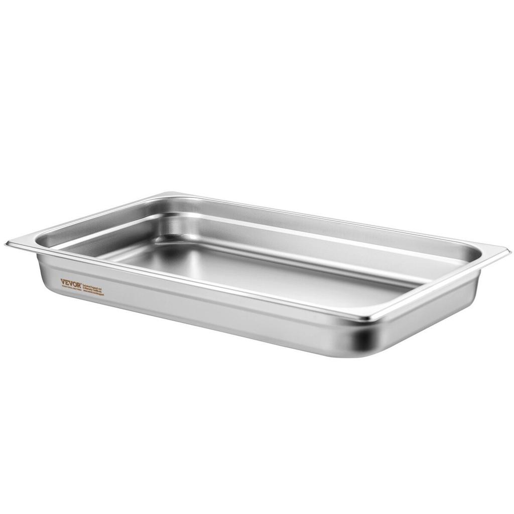 6er-Pack Vollgröße Hotelpfannen Dampftischpfanne Edelstahl 2,5" tief