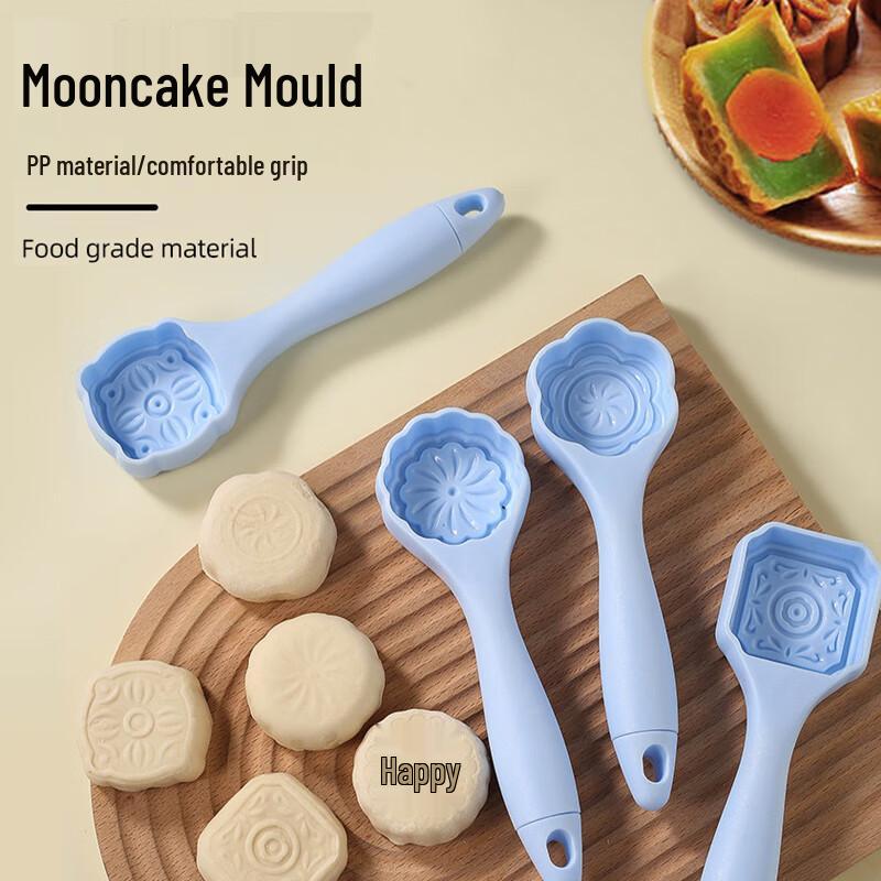 Traditional Hand-Pressed Mooncake and Pastry Mold Set