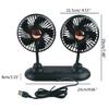 Adjustable Car Auto Air Cooling Dual for Head Fan Summer Low Noise Car Auto Cool