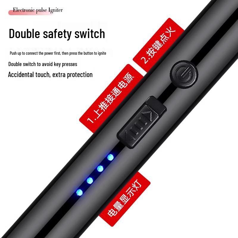 Windproof Rechargeable Electronic Pulse Lighter with Safety Aromatherapy