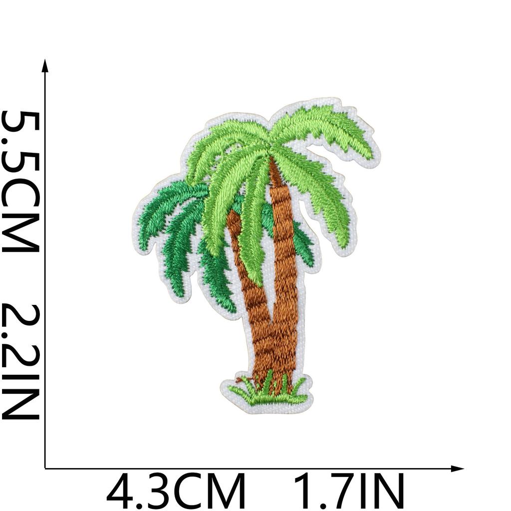 Summer Ice Cream Embroidery Cloth Sticker Tide Play Diving Beach Embroidery Patch Surfboard Bag Embellishment Embroidery Label