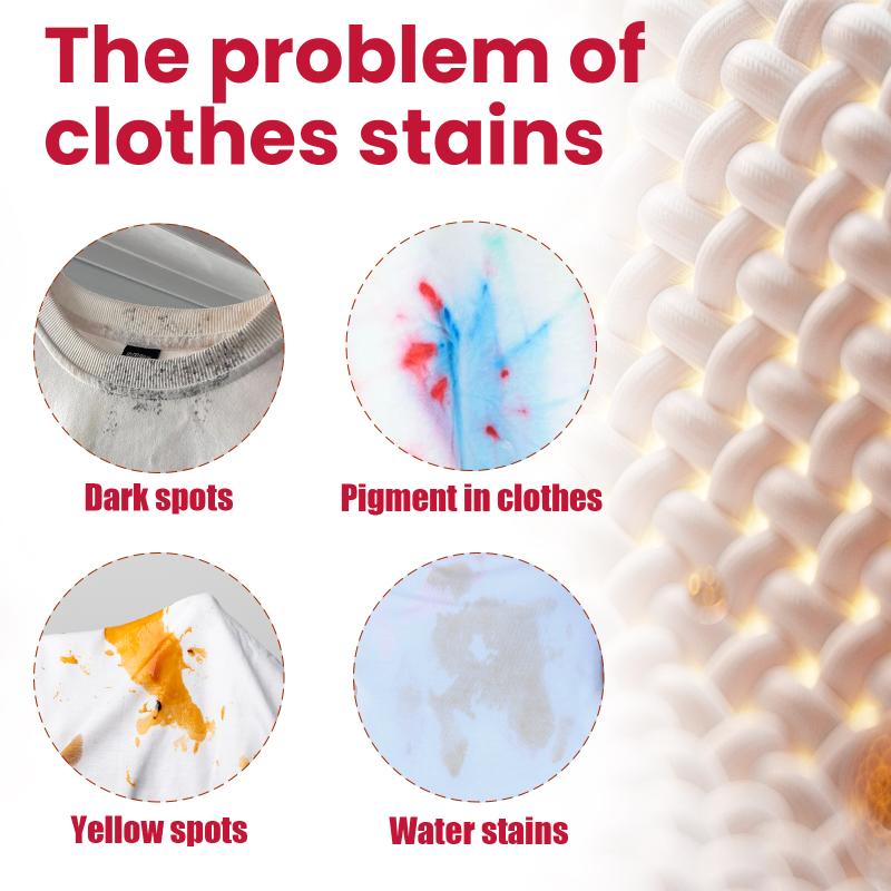 Dry Clothes Stain Removal Wipes Disposable Laundry Cleaner for Oil Grease Food Wine Stains Daily Outdoor Use