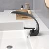 Bathroom Sink Faucet Modern Single Hole 1-Handle Faucet, Matte Black Solid Brass Faucets,Unique Bathroom faucets Mixer Tap