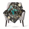 Mandala Blue Butterfly Moon Customized Your Name Blanket Warm Comfortable Soft Blanket For Chair Office Sofa Bed Sofa Office Camping Suitable For