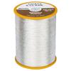 Metallic Silver Embroidery Thread 200 Yards 40 Weight Topstitching Compatible with Computerized Sewing Machines Crafts Projects