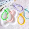 22cm Candy-Colored Stars Silicone Rope Data Line Binding Tape DIY Jewelry Key Chain Accessories Dress Tags Rope