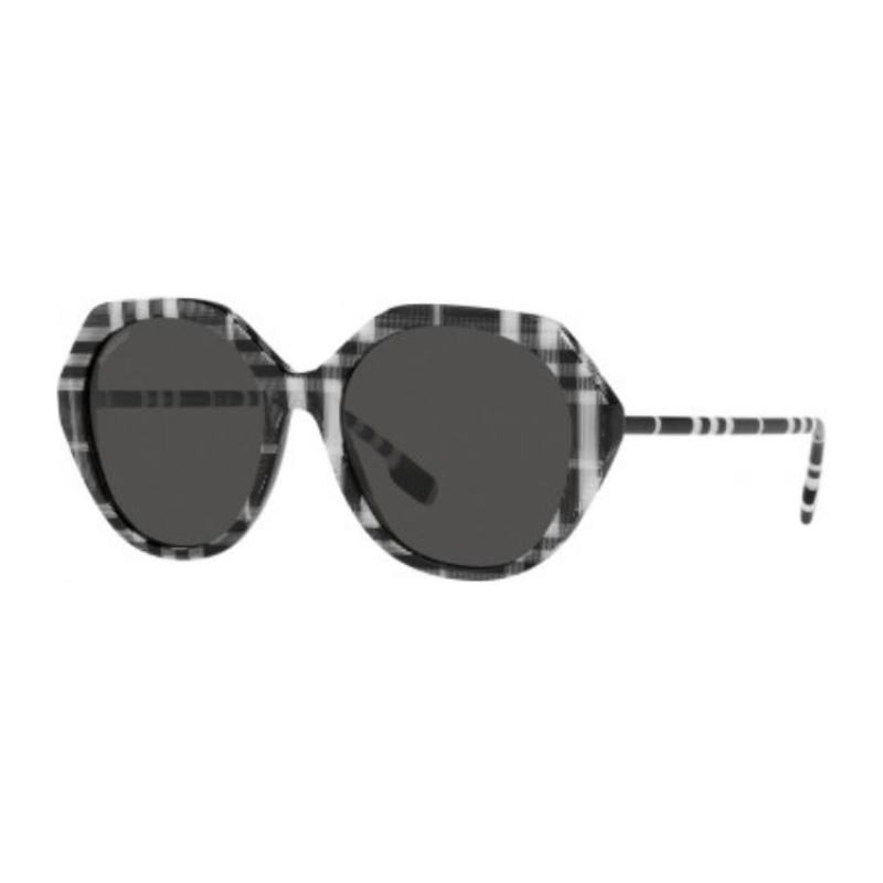 Burberry Lenses Logo Plastic Irregular Sunglasses Women's Black