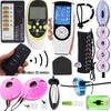 Rechargeable Unisex Erotic Electric Shock Vibrator with Anal and Vaginal Plugs, Nipple Clips, Breast Patches, and JJ Ring.