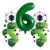 Green Yin Football Series Latex Balloon Digital Aluminum Film Set Baby Birthday Party Decoration Scene Arrangement