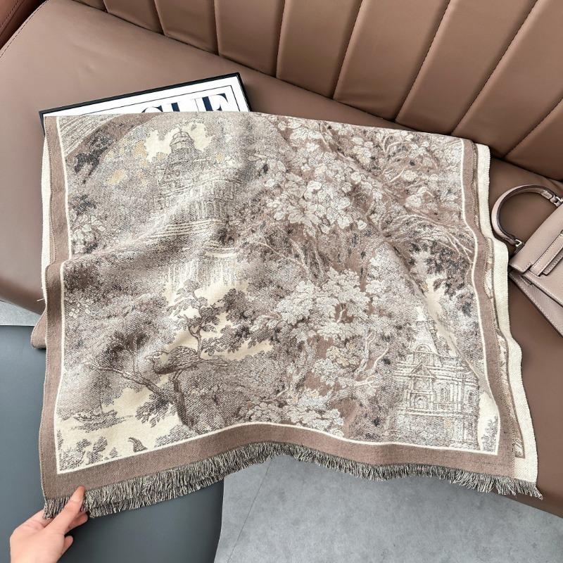 New Simple Imitation Cashmere Retro Style Scarf To Keep Warm Autumn and Winter Double-sided Shawl Scarf Women