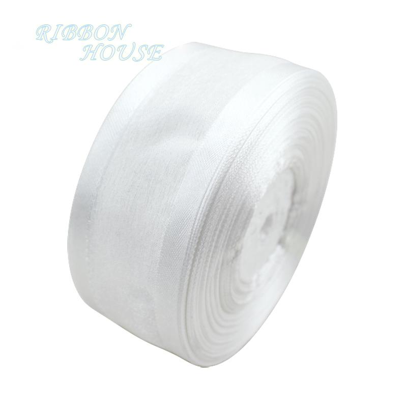 (10 Yards/Rolle) 38mm Weißes breites Organzaband Großhandel Geschenkverpackung Dekorationsbänder