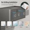 Adhesive Wall Mount Toilet Paper Storage Box with Covered Section and Upper Tray, Bathroom Tissue Case for Daily Use