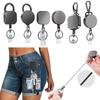 Retractable Pull Reel Carabiner Anti Lost Badge Reel Clip Anti-lost Keychain Key Management