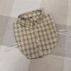 Plaid Women Shirt False Collars White  Removable Lapel Collars For Women Fake Collar Women Detachable Collars Nep Kraagie