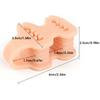 1 Pair Double-hole Toe Separator Slippers Pinching Foot Toe Hallux Valgus Protector Separator Finger Straightener Adjuster Foot Care Tool