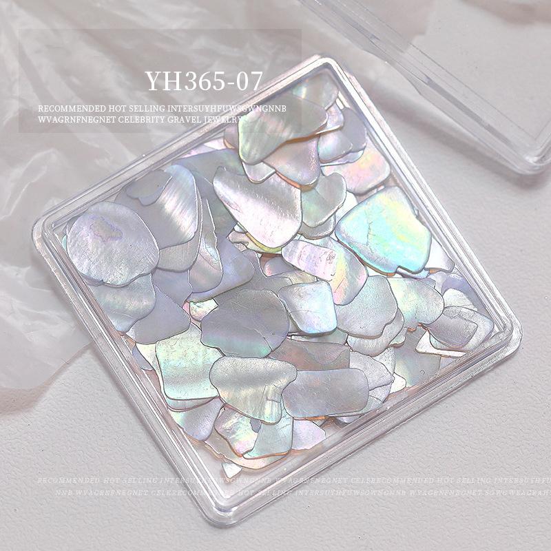 2024 1Box Aurora Shell Flakes Abalone Nails Charms Thin Natural Irregular Slice Shell Stone Sequins Manicure Art Decoration