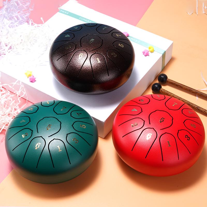 Éterický ocelový jazykový buben - 6/8/10/12/13/14 palcový Handpan perkusní nástroj.