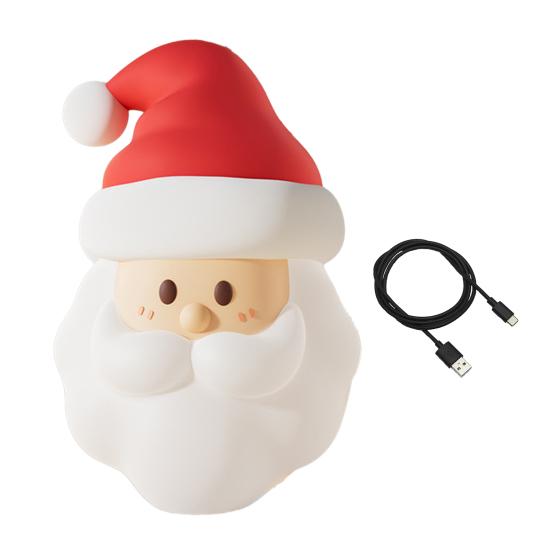 

Ночник Деда Мороза Перезаряжаемый Силиконовый Сенсорный Светильник Магнитный Подвесной Милый Рождественский Светильник Автоотключение Ночник для Прикроватной Тумбочки в Детской для Кормления грудью Santa Claus