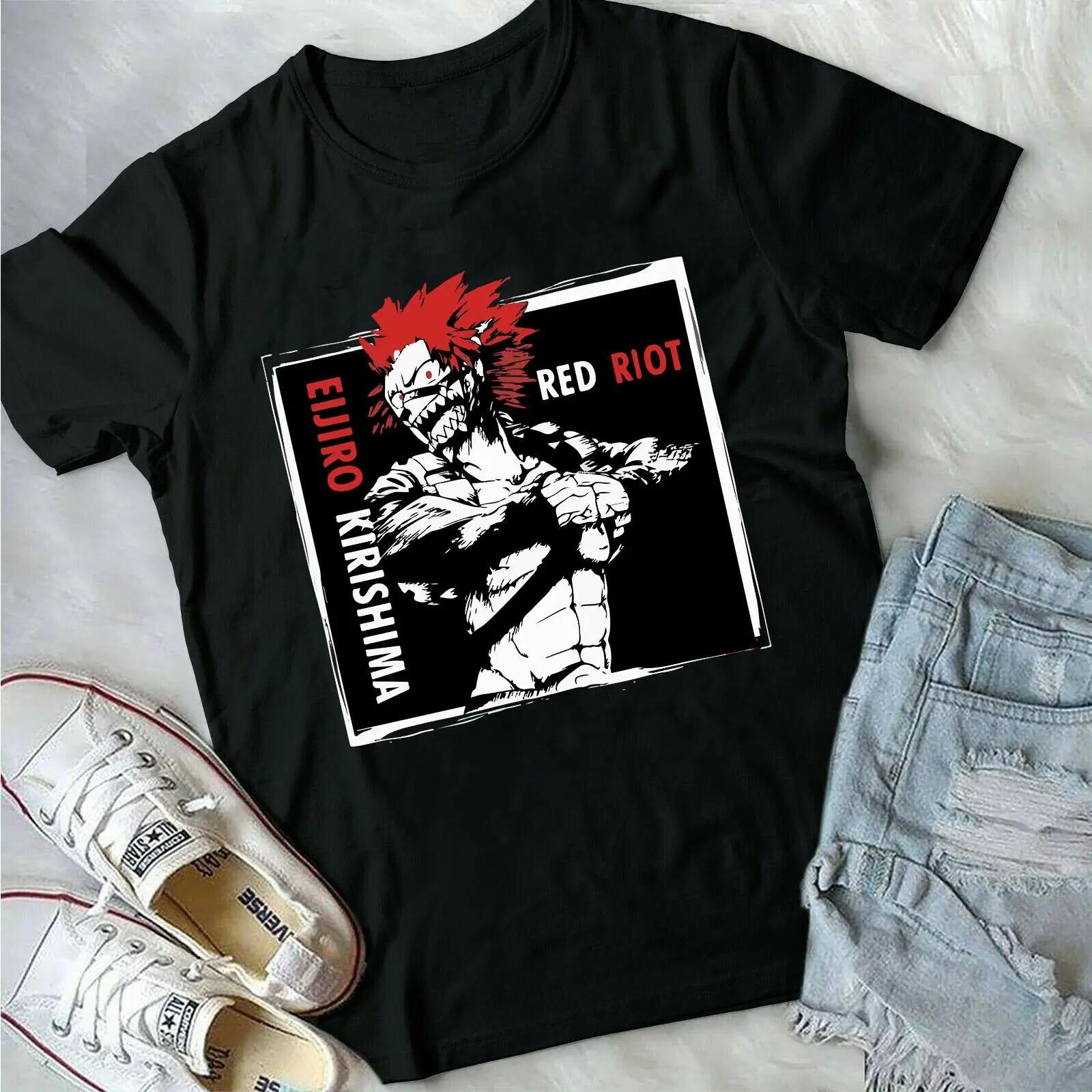 2026 Summer Fashion Trendy Tee Men Women Vintage Top Eijiro Kirishima Eijiro My Hero ,Red Riot, Boku no Hero,BNHA,new Unisex Shirt 4XL
