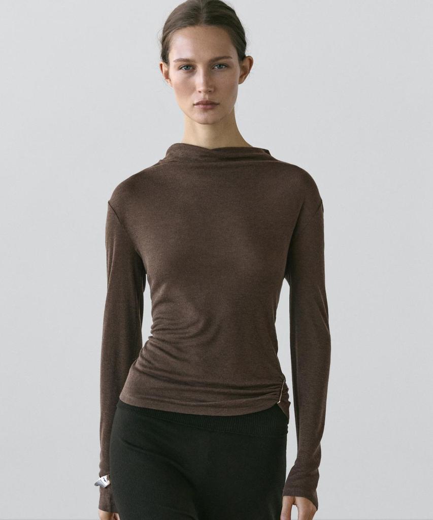 Masimodutti Funnel Neck T-Shirt