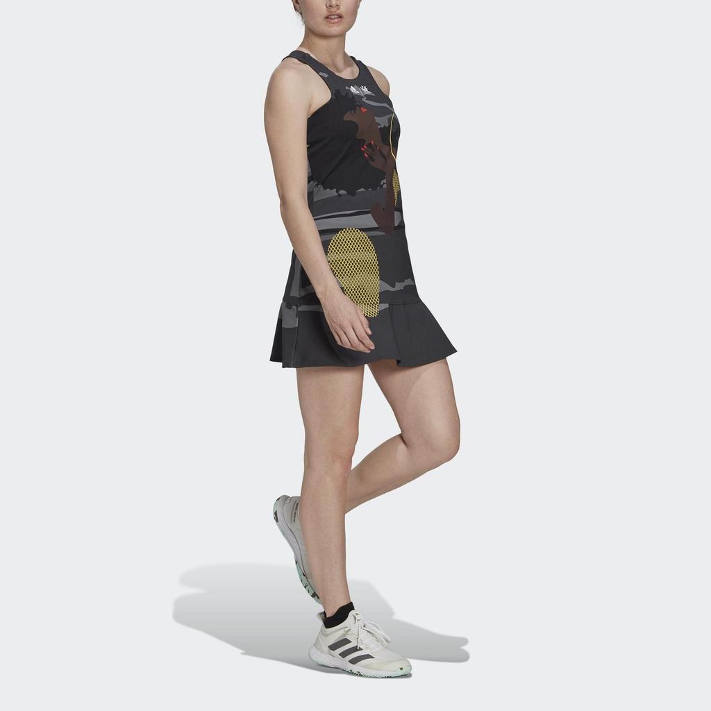 adidas Women's Graphic Print Sleeveless Dress Black HG3159